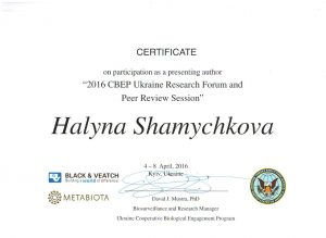 сертификат Шамычкова